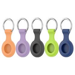 4Smarts 4smarts Silicone Case Set f. AirTags 5 S AirTag ochranný kryt fialová, černá, modrá, zelená, oranžová