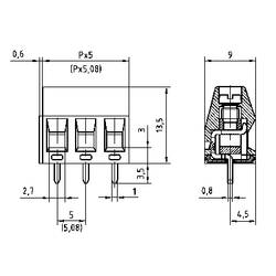 PTR Hartmann 50350080001E šroubová svorkovnice 1.50 mm² Pólů 8 zelená 1 ks
