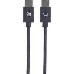 Manhattan USB kabel USB 2.0 USB-C ® zástrčka 0.50 m černá 354868