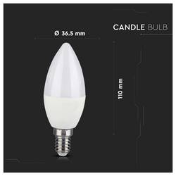 V-TAC 2926 LED Energetická třída (EEK2021) F (A - G) E14 svíčkový tvar 4.8 W = 40 W teplá bílá, RGB 1 ks