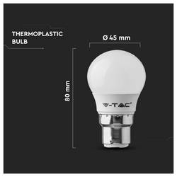 V-TAC 21104 LED Energetická třída (EEK2021) F (A - G) B22 4.5 W = 40 W teplá bílá 1 ks