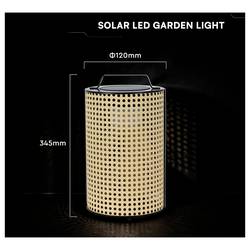 V-TAC 24287 VT-84043 solární zahradní svítidlo LED 1.2 W dřevo, černá