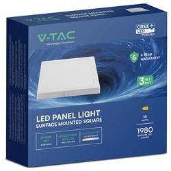V-TAC VT-60018CCT 104986 LED osvětlení na stěnu/strop Energetická třída (EEK2021): E (A - G) 18 W teplá až studená bílá bílá