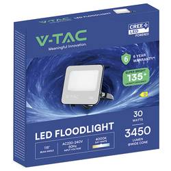 V-TAC VT-44033 231976 LED reflektor Energetická třída (EEK2021): D (A - G) 30 W Barvy světla (LED svítidlo): neutrální bílá