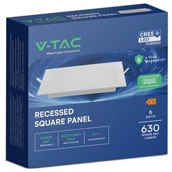 V-TAC VT-61006CCT 104806 LED vestavné svítidlo Energetická třída (EEK2021): F (A - G) 6 W teplá až studená bílá bílá