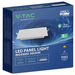 V-TAC VT-61018CCT 104866 LED vestavné svítidlo Energetická třída (EEK2021): E (A - G) 18 W teplá až studená bílá bílá
