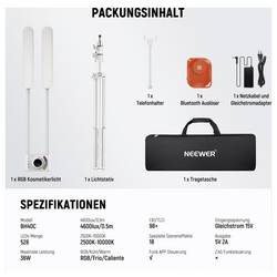 Neewer BH40C LED video svítidlo Počet LED=528 dvoubarevné