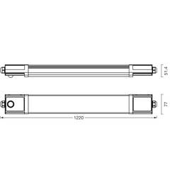 OSRAM HOMELIGHTING Submarine I PRO ADV LED světlo do vlhkých prostor LED trubice 36 W teplá bílá, studená bílá šedá