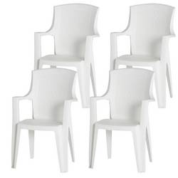 Progarden Eden SET 4x St-Ses weiß M73532 sada zahradního nábytku bílá
