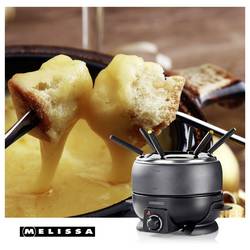 Melissa 16310236 fondue 800 W kabelové připojení, ochrana proti přehřátí černá