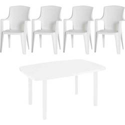Progarden Eden+Faro SET 5tlg. weiß N01348 sada zahradního nábytku bílá