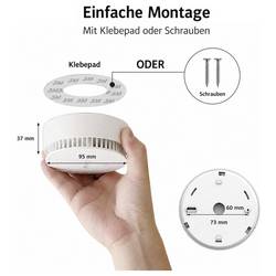 Wisualarm DHI-HY-SA30A detektor kouře vč. baterie s životností 10 let na baterii (Ø x v) 98 mm x 43.1 mm