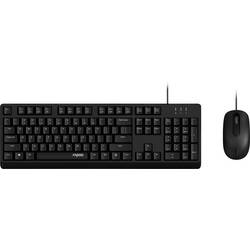 Rapoo NX1500 kabelový sada klávesnice a myše německá, QWERTZ černá