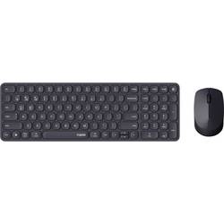 Rapoo 9310M bezdrátový, Bluetooth® sada klávesnice a myše ergonomická německá, QWERTZ tmavě šedá