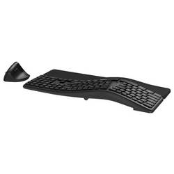 Rapoo 8810ME bezdrátový, Bluetooth® sada klávesnice a myše USB konektor, ergonomická německá, QWERTZ tmavě šedá