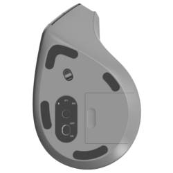 Rapoo EV310M myš, přenos bezdrátový, Bluetooth®, 6 tlačítko, 2400 dpi, šedá
