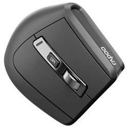 Rapoo EV310M myš, přenos bezdrátový, Bluetooth®, 6 tlačítko, 2400 dpi, šedá