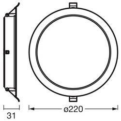OSRAM HOMELIGHTING 4099854478659 Essential Downlights 18W 220mm 840 White LED vestavné svítidlo, LED, pevně vestavěné LED, 18 W