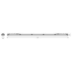 OSRAM HOMELIGHTING Damp Proof Value 120cm 1X16W 840 LED světlo do vlhkých prostor LED 16 W studená bílá bílá