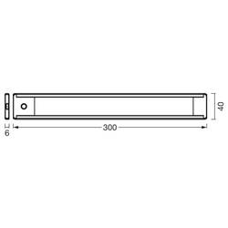 OSRAM HOMELIGHTING Undercabinet Flexus Linear 4.2W CCT DIM Black LED svítidlo zápustné LED pevně vestavěné LED 4.2 W teplá bílá černá