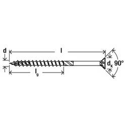 Fischer 574136 šrouby do dřevotřísky 6 mm 60 mm TX Nerezová ocel 100 ks