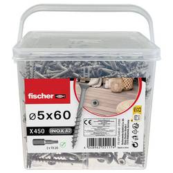Fischer 576395 Terasový šroub 5 mm 60 mm TX Nerezová ocel 450 ks