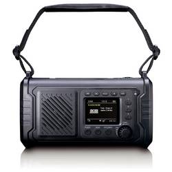 Lenco PDR-055BK PDR-055BK Akumulátorové rádio, DAB+, FM, Bluetooth, DAB+, nouzové rádio, FM, USB, Ruční klika, stolní lampa, funkce alarmu, s akumulátorem,