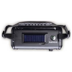 Lenco PDR-055BK PDR-055BK Akumulátorové rádio, DAB+, FM, Bluetooth, DAB+, nouzové rádio, FM, USB, Ruční klika, stolní lampa, funkce alarmu, s akumulátorem,