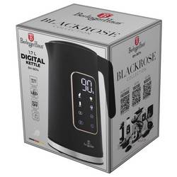 BerlingerHaus rychlovarná konvice, bez BPA, Cool touch pouzdro, ochrana proti přehřátí, Digitální časovač, indikátor, černá, růžovozlatá , BH/9674