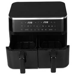 BerlingerHaus BH9883 horkovzdušná fritéza 9 l 3100 W nepřilnavý povlak, horkovzdušný, Kontrolní okénko, funkce časovače, Digitální časovač, 2 samostatné