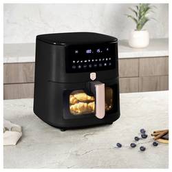 BerlingerHaus BH9604 horkovzdušná fritéza 8 l 1650 W nepřilnavý povlak, horkovzdušný, Kontrolní okénko, funkce časovače, Digitální časovač černá, růžovozlatá
