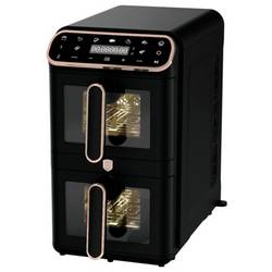 BerlingerHaus BH9802 horkovzdušná fritéza 11 l 2460 W nepřilnavý povlak, horkovzdušný, Kontrolní okénko, funkce časovače, Digitální časovač, 2 samostatné