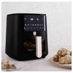 BerlingerHaus BH9488 horkovzdušná fritéza 5 l 1 400 W nepřilnavý povlak, horkovzdušný, Kontrolní okénko, funkce časovače, Digitální časovač černá, růžovozlatá