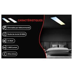 Briloner Piatto 7167015 LED panel 24 W teplá bílá, studená bílá černá
