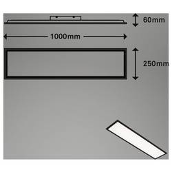 Briloner Simple 7067015 LED panel 22 W neutrální bílá černá