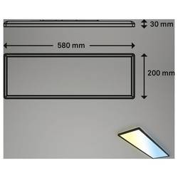 Briloner SLIM 7403015 LED panel 23 W teplá bílá, neutrální bílá, studená bílá černá