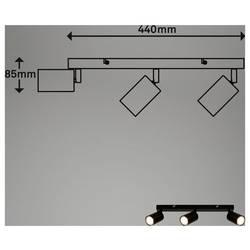 Briloner TIB 2172035 stropní lampa LED GU10 9 W černá