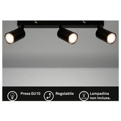 Briloner TIB 2172035 stropní lampa LED GU10 9 W černá