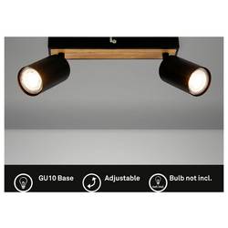 Briloner TIB 2172024 stropní lampa LED GU10 9 W černá, dřevo