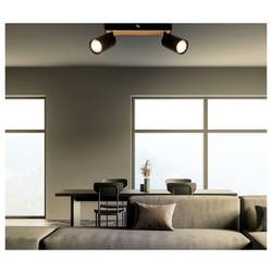 Briloner TIB 2172024 stropní lampa LED GU10 9 W černá, dřevo