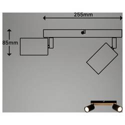 Briloner TIB 2172024 stropní lampa LED GU10 9 W černá, dřevo