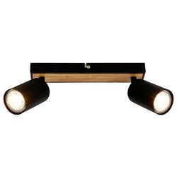 Briloner TIB 2172024 stropní lampa LED GU10 9 W černá, dřevo