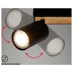Briloner TIB 2172024 stropní lampa LED GU10 9 W černá, dřevo