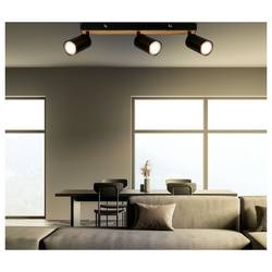 Briloner TIB 2172034 stropní lampa LED GU10 9 W černá, dřevo