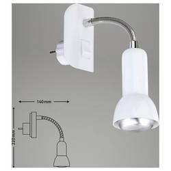 Briloner PAKU nástěnné světlo E14 25 W bílá