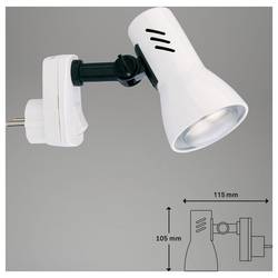 Briloner PILO nástěnné světlo E14 25 W bílá