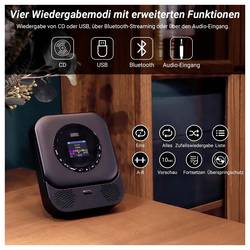 August SE15B MP3 přehrávač černá Bluetooth, reproduktor