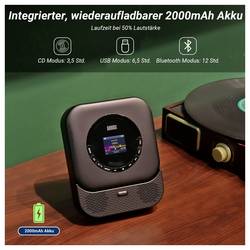 August SE15B MP3 přehrávač černá Bluetooth, reproduktor