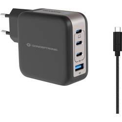 Conceptronic ALTHEA18B 100W 4-Port GaN USB PD Charger USB nabíječka, USB A, 3x USB-C®, černá
