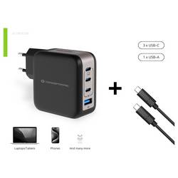 Conceptronic ALTHEA18B 100W 4-Port GaN USB PD Charger USB nabíječka, USB A, 3x USB-C®, černá